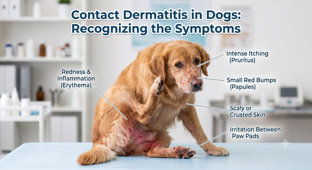 Contact Dermatitis in Dogs and Symptoms